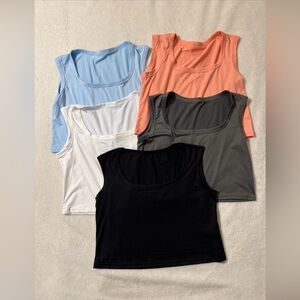 SHEIN Women's Tank Tops - Black, White, Gray, Blue, and Orange